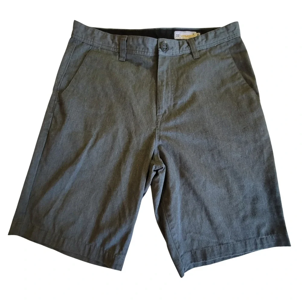Volcom Shorts Mens 32 Gray Frickin Modern Stretch Chino Skateboard Outdoor